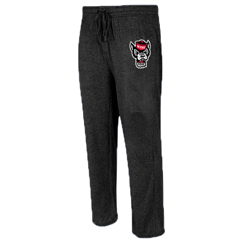 NC State Wolfpack Men's Heathered Black Wolfhead Quest Knit Pants