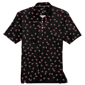 NC State Wolfpack Johnnie-O Youth Black Stadium Exeter Polo