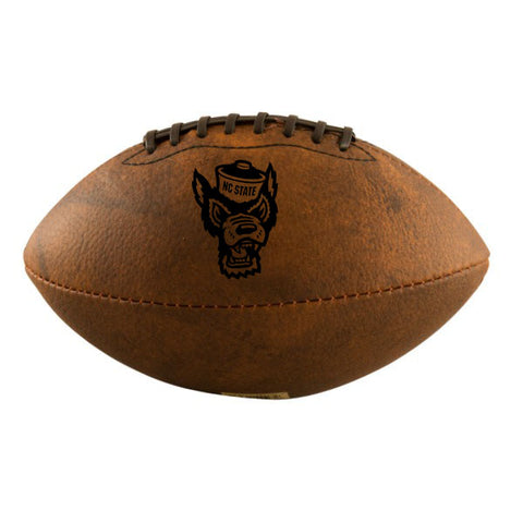 NC State Wolfpack Brown Leather Mini Football
