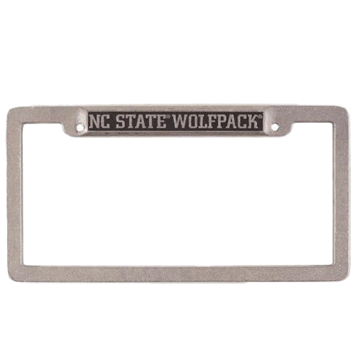 NC State Wolfpack Pewter License Plate Frame
