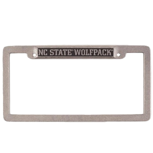 NC State Wolfpack Pewter License Plate Frame