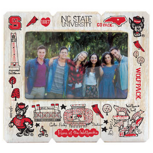 NC State Wolfpack Julia Gash 4"x6" Distressed Wood Picture Frame