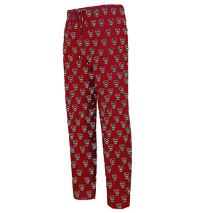 NC State Wolfpack Men's Red Wolfhead All Over Knit Pants