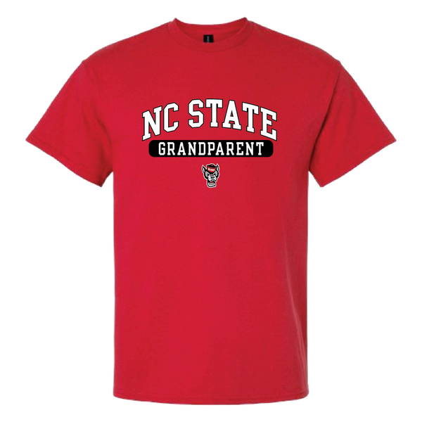 NC State Wolfpack Red Grandparent Wolfhead T-Shirt