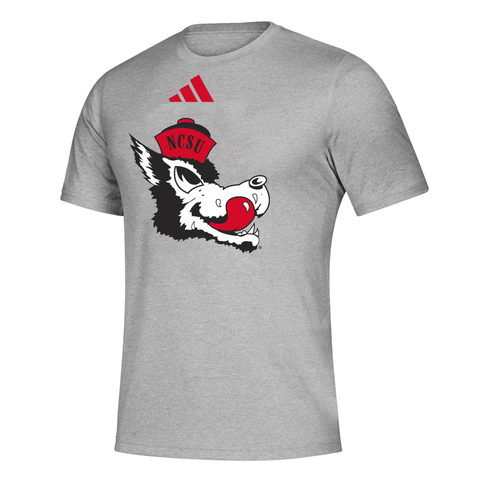 NC State Wolfpack adidas Grey Slobbering Wolf Creator T-Shirt