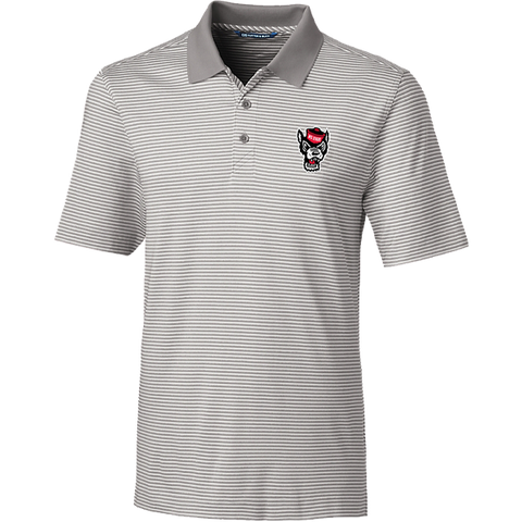 NC State Wolfpack Cutter & Buck Big & Tall Grey and White Wolfhead Forge Tonal Polo