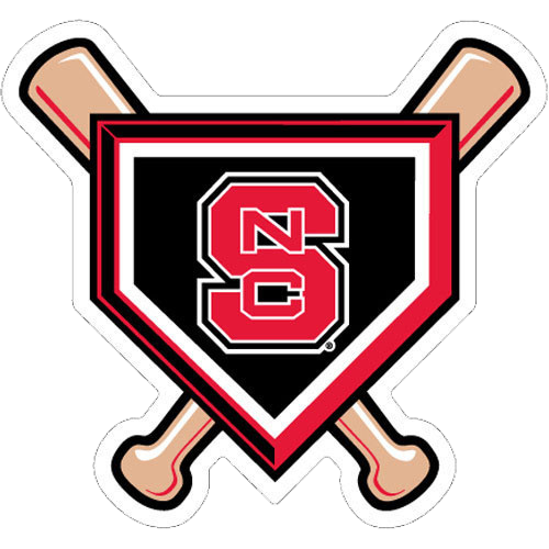 NC State Wolfpack Baseball Bats & Homeplate Vinyl Decal