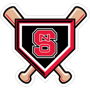 NC State Wolfpack Baseball Bats & Homeplate Vinyl Decal