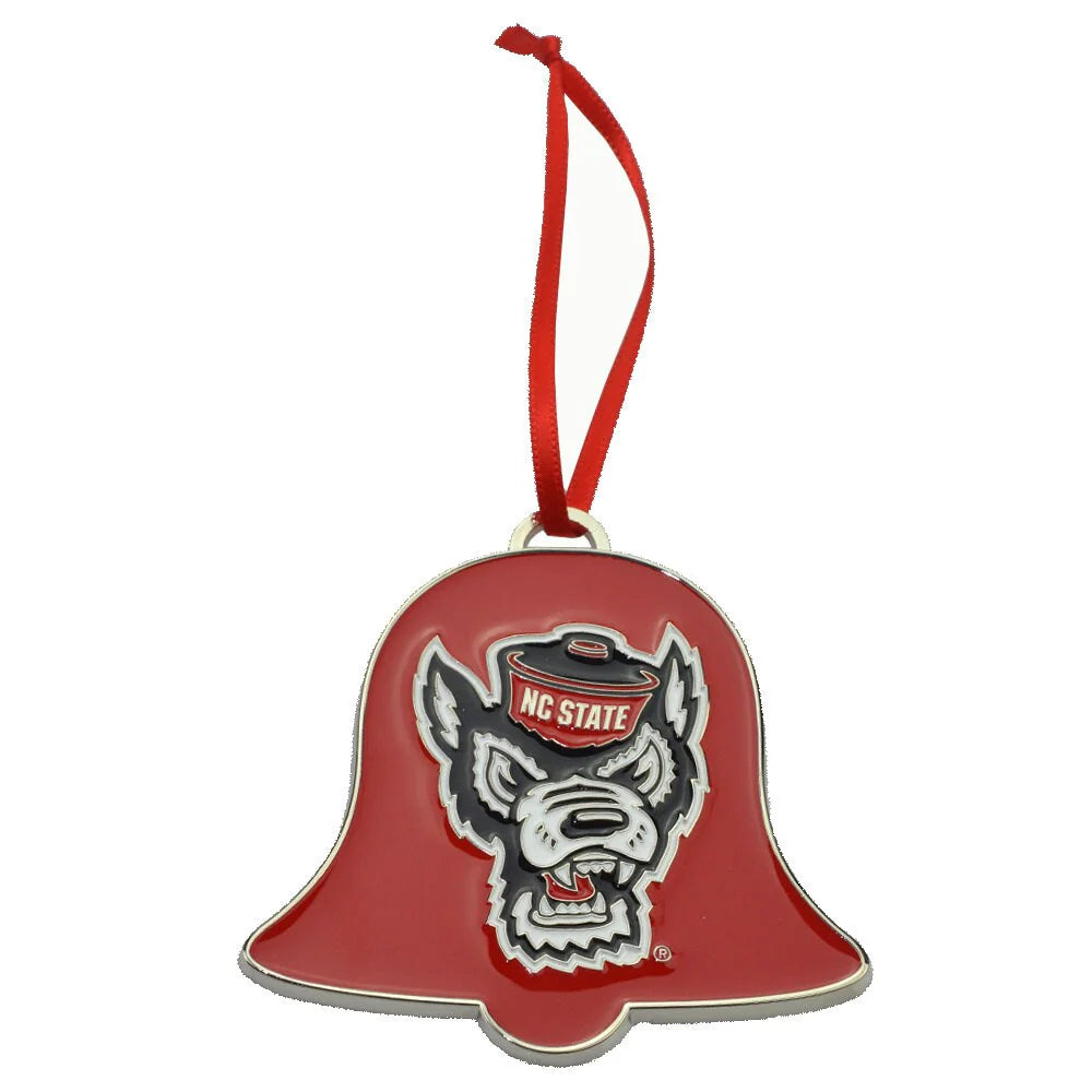 NC State Wolfpack Bell Shaped Metal Ornament