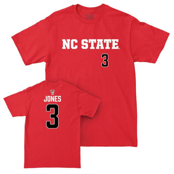 NC State Wolfpack Womens Basketball Red Zamareya Jones #3 T-Shirt