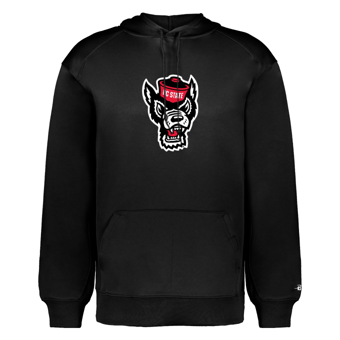 NC State Wolfpack Black Wolfhead Performance Fleece Hooded Sweatshirt