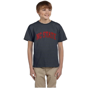 NC State Wolfpack Youth Charcoal Arch T-shirt