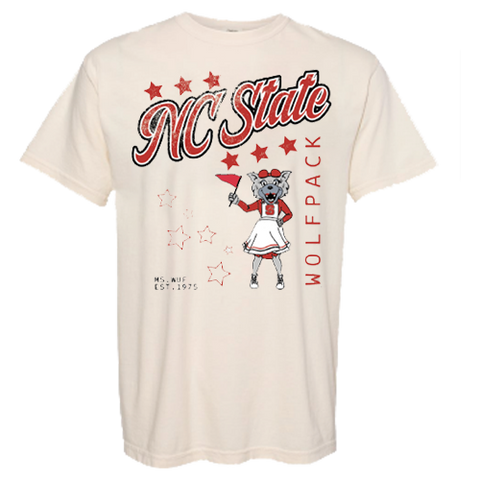 NC State Wolfpack Girl Tribe Eggshell Go NC State Ms. Wuf Youth T-shirt
