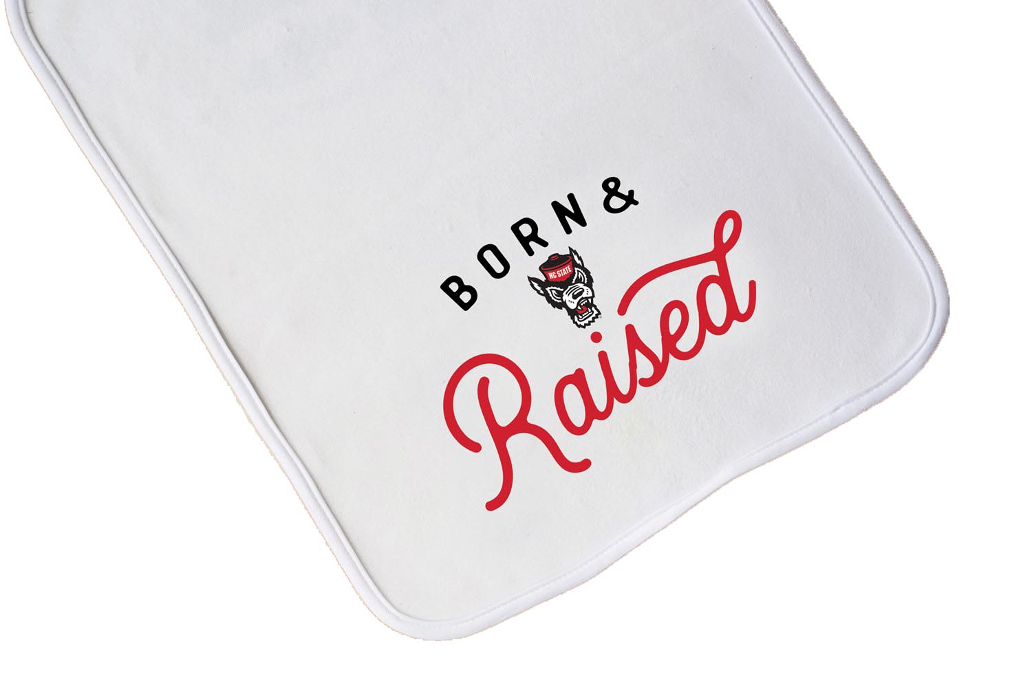 NC State Wolfpack Born & Raised Burp Cloth