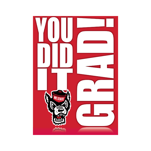 NC State Wolfpack "You Did It Grad" Card