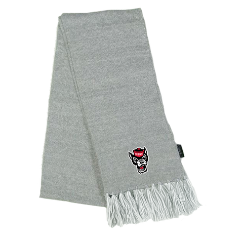 NC State Wolfpack Grey Marled Wolfhead Scarf