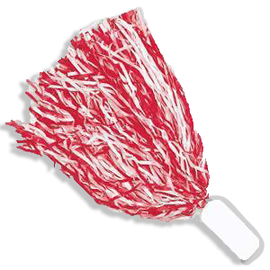 NC State Wolfpack Red and White Pom Poms
