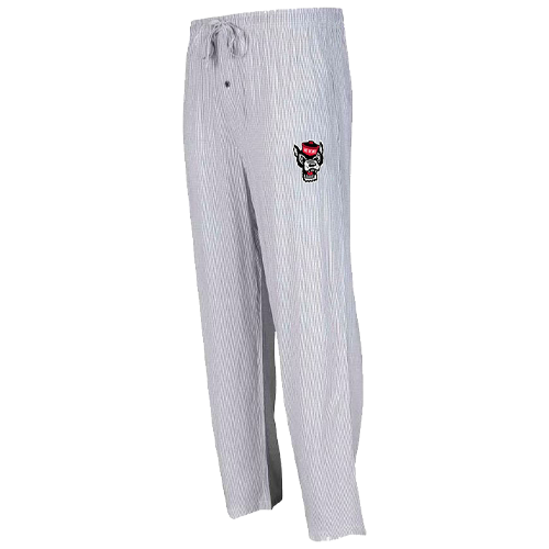 NC State Wolfpack Men's Grey and White Melody Woven Pants