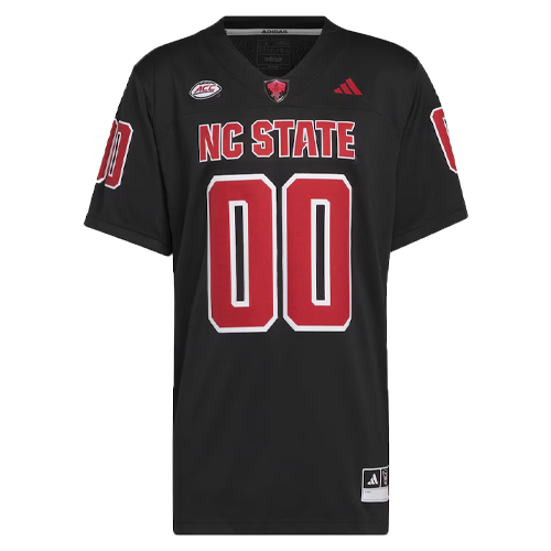 NC State Wolfpack adidas Black #00 Premier Football Jersey