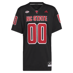 NC State Wolfpack adidas Black #00 Premier Football Jersey