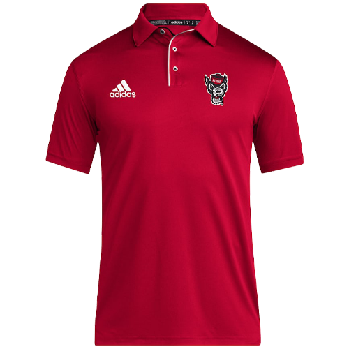 NC State Wolfpack 2024 Adidas Red Sideline Coaches Polo