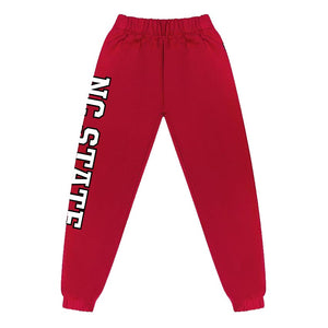 Red jogger sweatpants outlet