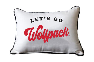 NC State Wolfpack Let's Go Wolfpack Throw Pillow
