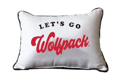 NC State Wolfpack Let's Go Wolfpack Throw Pillow