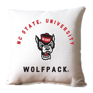 NC State Wolfpack Arch Wolfhead Pillow
