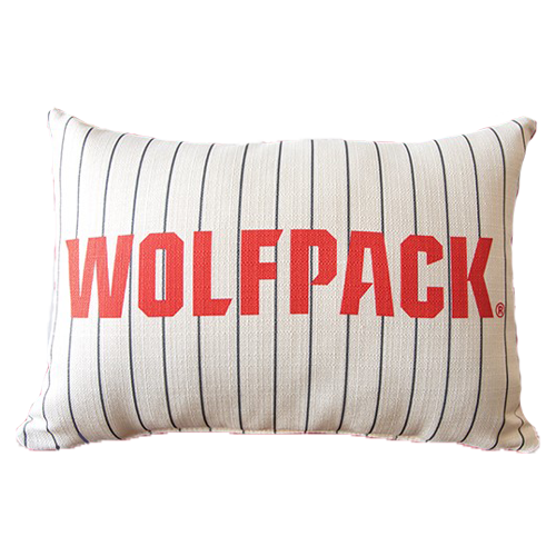 NC State Wolfpack Baseball Pinstripe Pillow