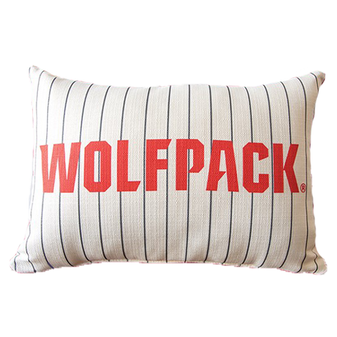 NC State Wolfpack Baseball Pinstripe Pillow