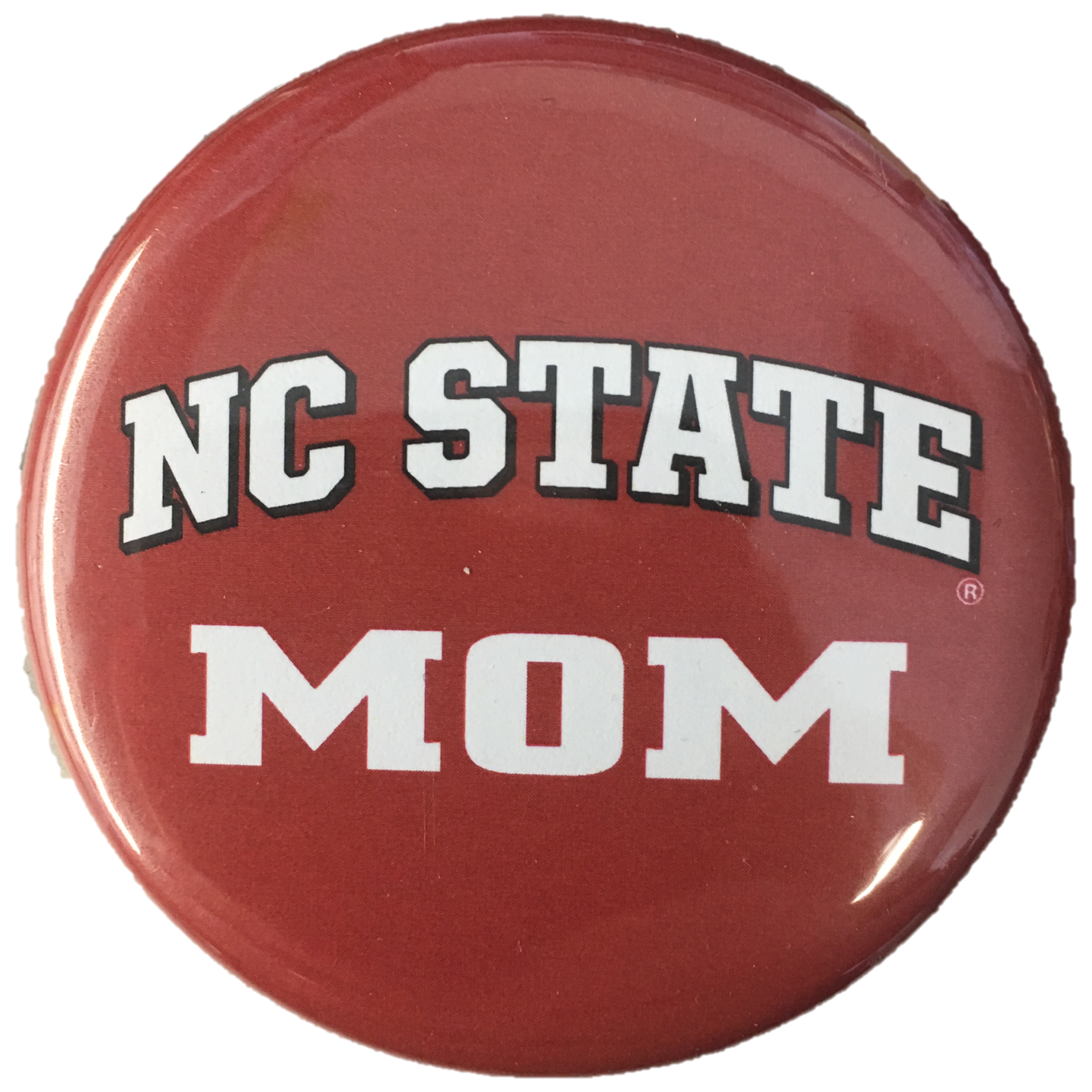 NC State Wolfpack Red Mom Button