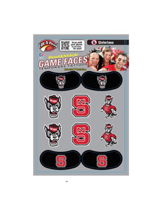 NC State Wolfpack Combo Pack Face Tattoos