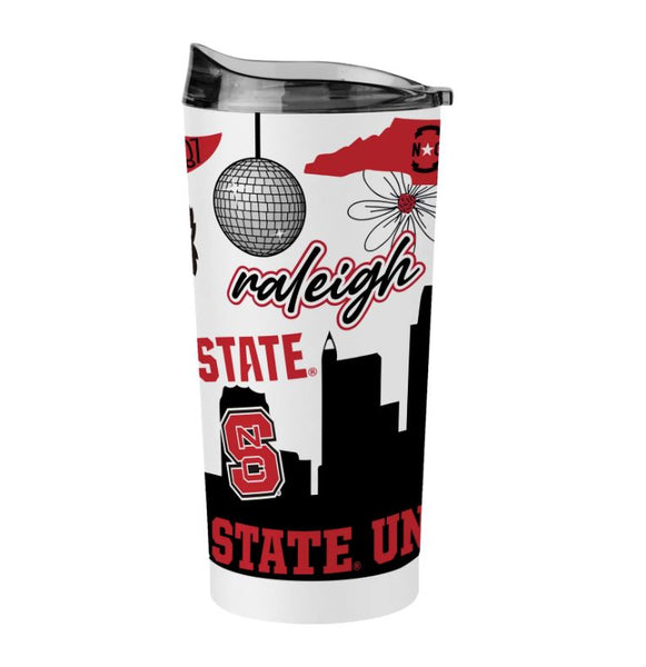 NC State Wolfpack Simple Modern White 40 oz Trek Tumbler with Handle – Red  and White Shop