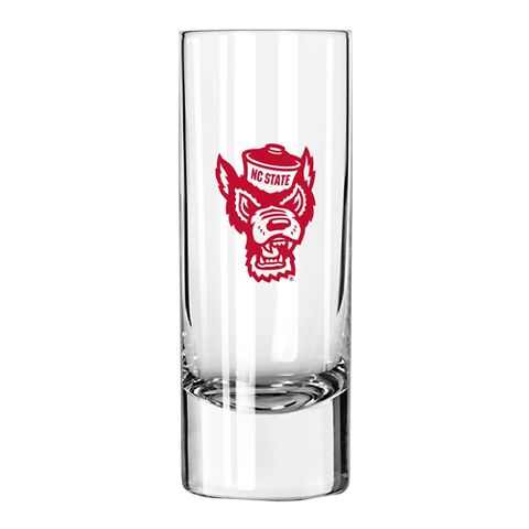 NC State Wolfpack 2.5 oz Red Wolfhead Shooter Glass