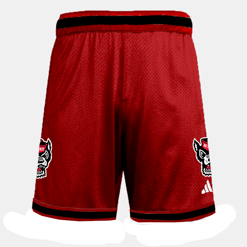 NC State Wolfpack adidas Red Wolfhead Swingman Shorts