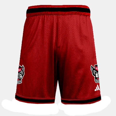 NC State Wolfpack adidas Red Wolfhead Swingman Shorts