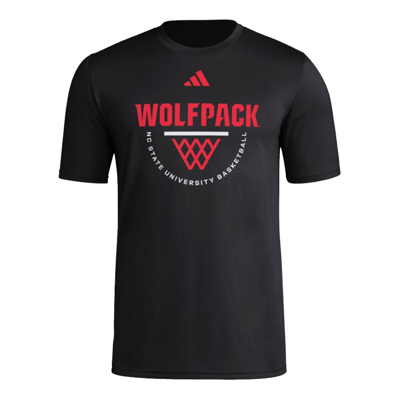 NC State Wolfpack adidas Black Basketball Pregame Performance T-Shirt
