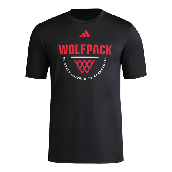 NC State Wolfpack adidas Black Basketball Pregame Performance T-Shirt