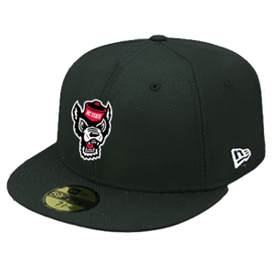 NC State Wolfpack New Era 59Fifty Wolfhead Fitted Diamond Mesh Hat