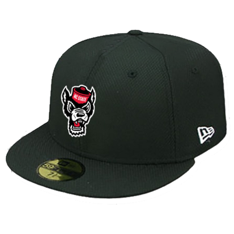 NC State Wolfpack New Era 59Fifty Wolfhead Fitted Diamond Mesh Hat