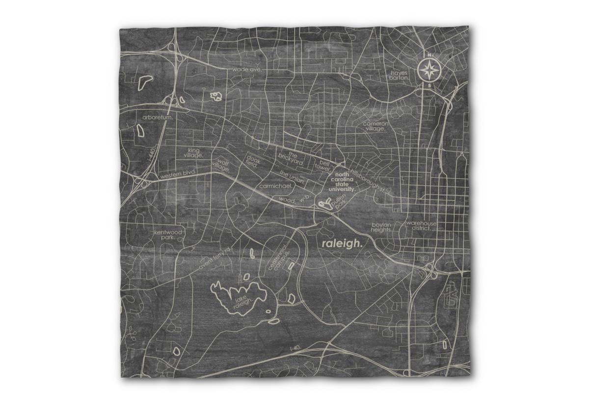 NC State University College Town Map Slate Server