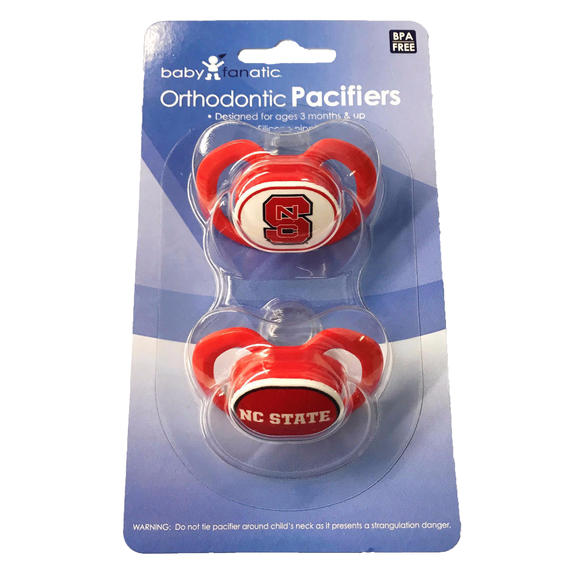 NC State Wolfpack Double Design Orthodontic Pacifiers