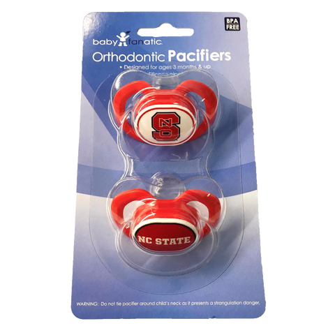 NC State Wolfpack Double Design Orthodontic Pacifiers