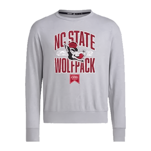 NC State Wolfpack adidas Grey Vintage Slobbering Wolf Crewneck