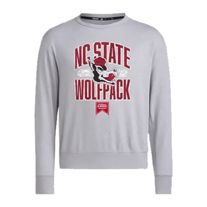NC State Wolfpack adidas Grey Vintage Slobbering Wolf Crewneck