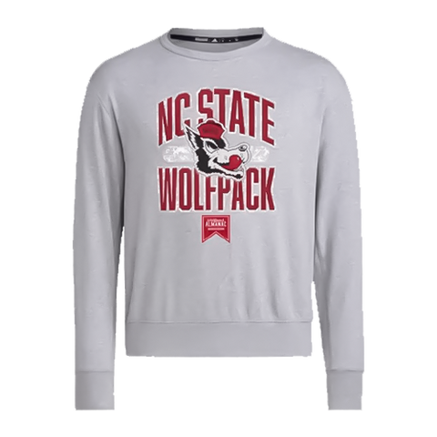 NC State Wolfpack adidas Grey Vintage Slobbering Wolf Crewneck