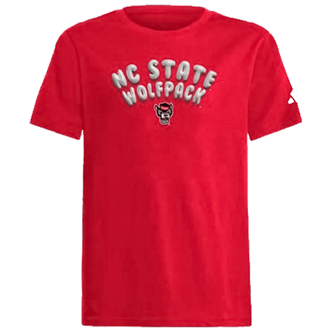 NC State Wolfpack Youth Red Fresh Bubble Letter T-Shirt