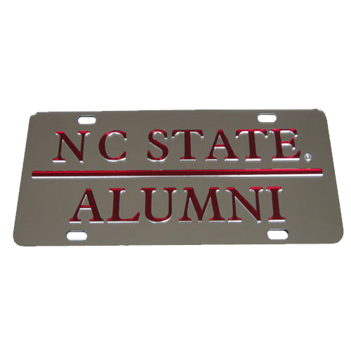 NC State Wolfpack Alumni Silver License Plate