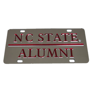 NC State Wolfpack Alumni Silver License Plate
